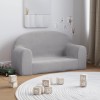 Canapea Copii 2 Locuri vidaXL Gri Deschis Pluș Moale, 84x34x45 cm, Husa Detașabilă