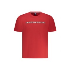 Tricou barbati, cu imprimeu cu text si decolteu rotund, Regular fit, Rosu, S