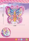 Set confectionare bijuterii, multiple margele colorate, diferite forme, cutie fluturas