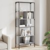 Gossi biblioteca cu 5 niveluri gri sonoma 76x33x188,5cm lemn compozit