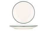 Rinart Farfurie pentru Desert - Green Edge - Por&Aring;&pound;elan - 19 cm - set de 6
