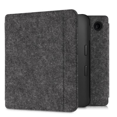 Husa pentru Kobo Libra 2, Kwmobile, Gri, Textil, 57171.19 foto