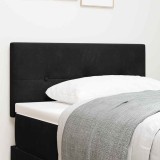 Tăblie de pat capitonată cu nasturi negru 90 cm catifea