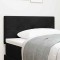 vidaXL Tăblie cap cu lumini cu bandă LED Ajustabil Negru 90 cm Catifea 3338105