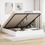 vidaXL Cadru de pat otoman cu depozitare Alb 193 x 120 x 25 cm PAL 3409205