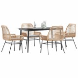 Gossi set mobilier de gradina cu perne 5 piese maro sticla polirattan