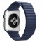 Curea piele pentru Apple Watch 44mm iUni Midnight Blue Leather Loop