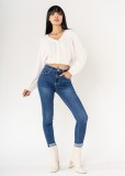 Blugi dama albastrii Slim Fit Nina Carter P605-1 M10
