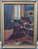 Tablou vechi - Interior - semnat Tibor Erno