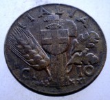 1.701 ITALIA WWII VITTORIO EMANUELE III 10 CENTESIMI 1943 R, Europa, Bronz-Aluminiu