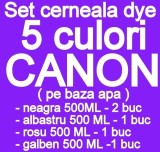 Cumpara ieftin Pachet 5 culori Cerneala CANON DYE CISS PGI5 CLI8 PGI520 CLI-521 PGI525 CLI-526