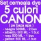 Pachet 5 culori Cerneala CANON DYE CISS PGI5 CLI8 PGI520 CLI-521 PGI525 CLI-526