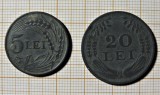 ROMANIA 1942 - Lot 2 Monede - 5 LEI &amp; 20 LEI (384)