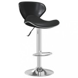 vidaXL Scaun de bar, negru, piele ecologică