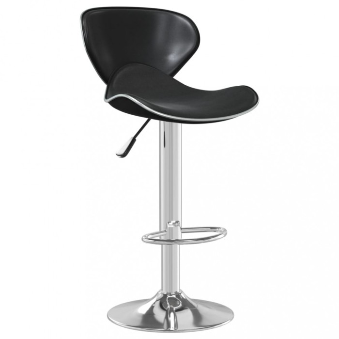 vidaXL Scaun de bar, negru, piele ecologică