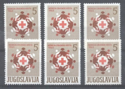 Yugoslavia 1965 Red Cross x 6, MNH AM.138 foto