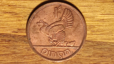 Irlanda - moneda de colectie bronz - 1 penny / pingin 1965 luciu - superbitate ! foto