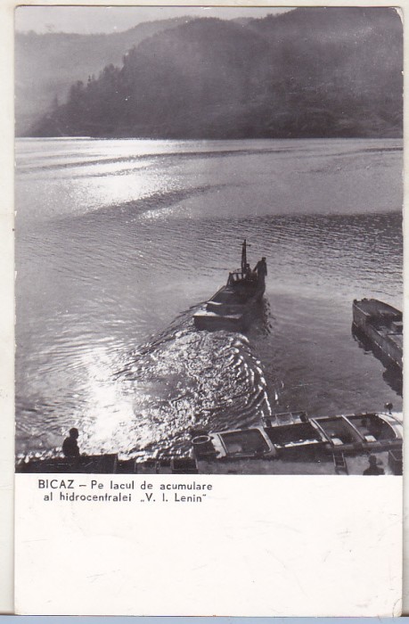 bnk cp Bicaz - Pe lacul de acumulare al hidrocentralei V I Stalin - circulata