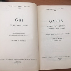 GAIUS INSTITUTIUNILE. DEFECT DE TIPARIRE:16 PAG.DIN INTRODUCERE-ALBE/TEXT INTREG