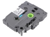 Bandă Autoadezivă 12mm x 8m Albă Text Negru TZE-231