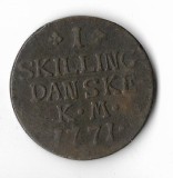 Moneda 1 skilling 1771 - Danemarca