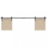 VidaXL Set uși glisante pentru dulap 183 cm oțel carbon 4009684