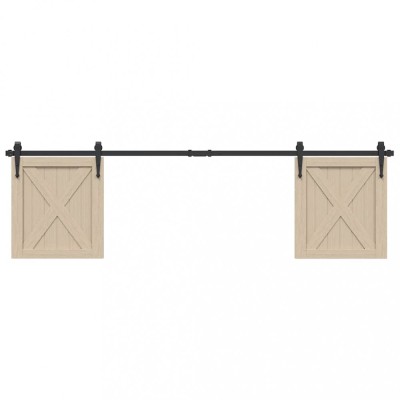 vidaXL Set uși glisante pentru dulap 183 cm oțel carbon 4009684 foto