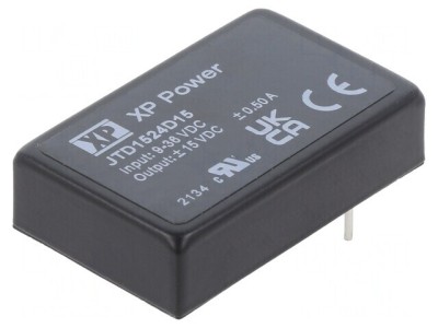 Convertor DC/DC 15W 9-36V la 15V/-15V THT foto
