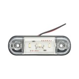 Lampa gabarit laterala ovala LED 12V-24V alba 3 LED-uri 87x28x13.5mm Breckner Germany