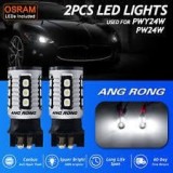 Set 2 Becuri LED Pw24W PWY24W Xentech Light 16SMD 3838 Canbus Alb Rece 6000K 16.9W 12-22V IP65