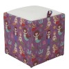 TABURET BOX - PRINT - CORP SIRENE/CAPAC IMITATIE PIELE DIVERSE CULORI - Alb 21894