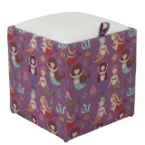 TABURET BOX - PRINT - CORP SIRENE/CAPAC IMITATIE PIELE DIVERSE CULORI - Roz 21896