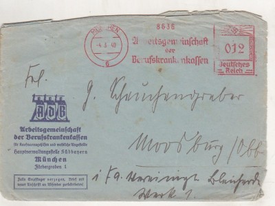bnk fil Germania - plic circulat 1940 - francatura mecanica foto