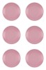 Set 6 Farfurii Fructe Plastic Roz Pudrat Vervo.Ro, &Oslash; 20cm - Vesela Rezistenta, Usoara, Curatare Facila
