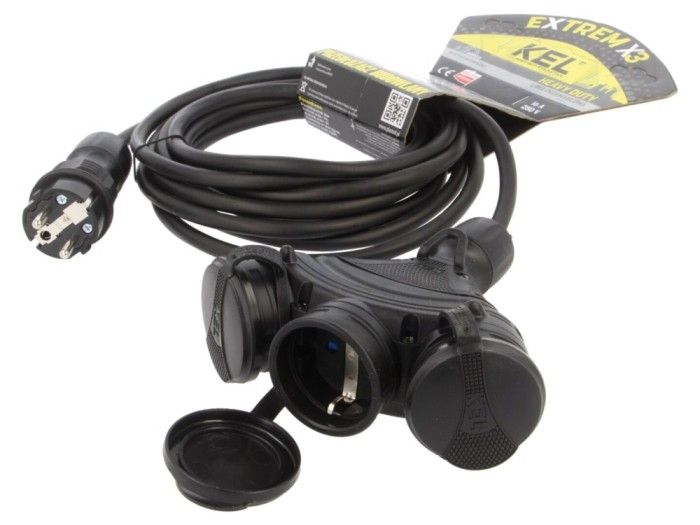 Cablu prelungitor 5m 16A 3 prize