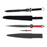 Cumpara ieftin Set doua sabii de vanatoare, IdeallStore&reg;, 68.5 cm, cutit de aruncat inclus