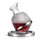 Decantor de vin, Rotativ, imprimeu modern, suport inclus