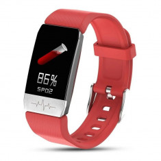 SMARTECH SmartWatch tip Bratara cu Notificari, ECG, Ritm cardiac, Nivel oxigen din sange, Tensiune arteriala, Temperatura corporala S472