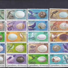 DB1 Fauna Pasari si Ouale lor St. Vincent & Grenadines 1978 20 v.+ 3 1979 MNH