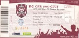 BILET DE MECI FOOTBAL CFR 1907 - STEAUA BUCURESTI