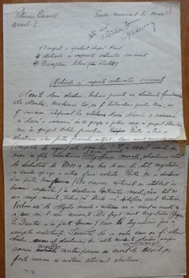 24 pagini manuscris Camil Petrescu , lucrare scrisa si teatru foto