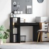 VidaXL Birou cu raft Stejar negru 100 x 40 x 90 cm Lemn compozit 869315