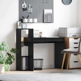 Cumpara ieftin Birou cu raft Stejar negru 100 x 40 x 90 cm Lemn compozit