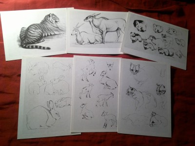 6 Ilustrate URSS 1978 - Arta - Desen Animale foto