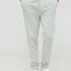 BOSS pantaloni de trening din bumbac CASUAL bărbați, culoarea gri, uni 50468448