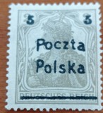 POLONIA-1919-''Timbru Reich cu supratipar''- 1val. -cat .Mi.130=25e-nestampilat'' -Vezi-Scan