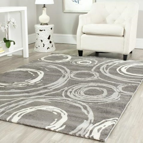 Covor Model Mira 24010-196, Marime 50 x 80 cm, Gri, Inaltime Fir 6 mm, Antialergic, Polipropilena, Living, Dormitor, Sufragerie, Birou