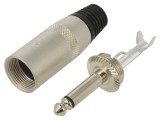 Mufă Jack 6.3mm Mono Tată Argintie