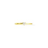 Inel din argint placat cu aur minimalist Love