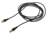 Cablu de conectare PIN: 4 3m mufă 230VAC 4A RST -25&divide;80&deg;C IP67